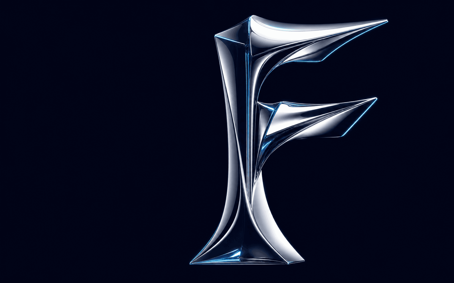 Polished chrome Forge mark
