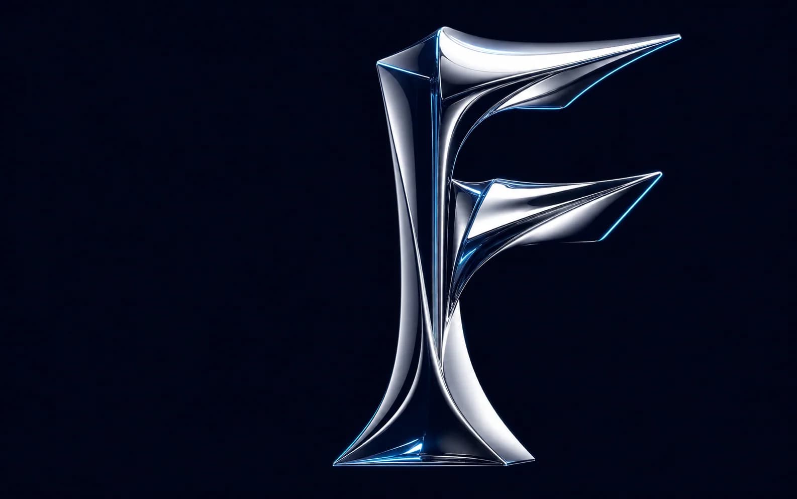 Polished chrome Forge mark