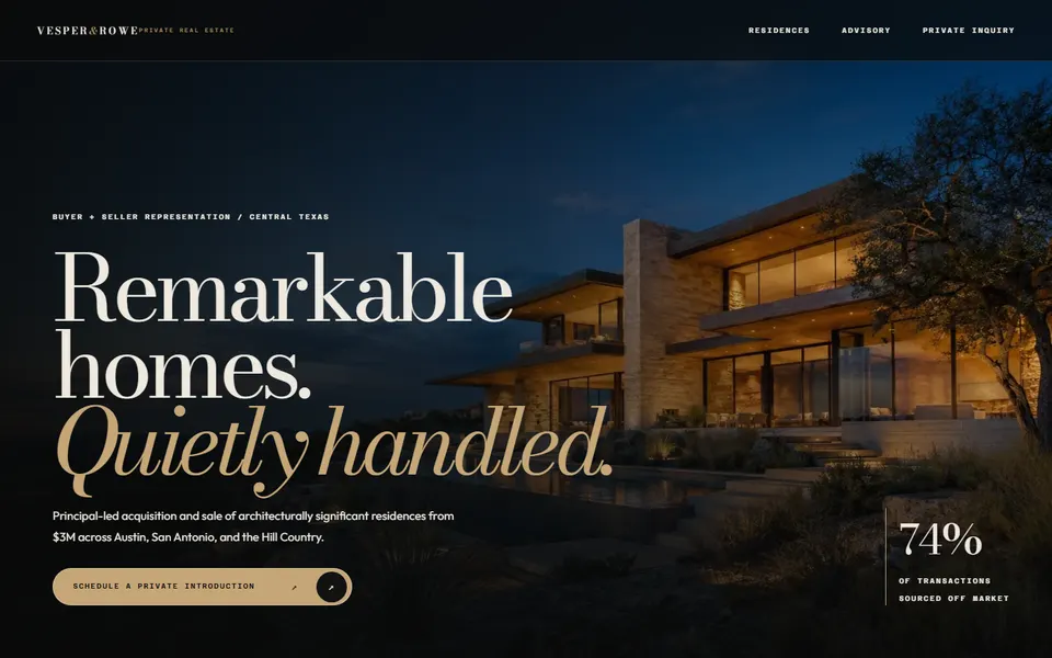 Vesper & Rowe homepage
