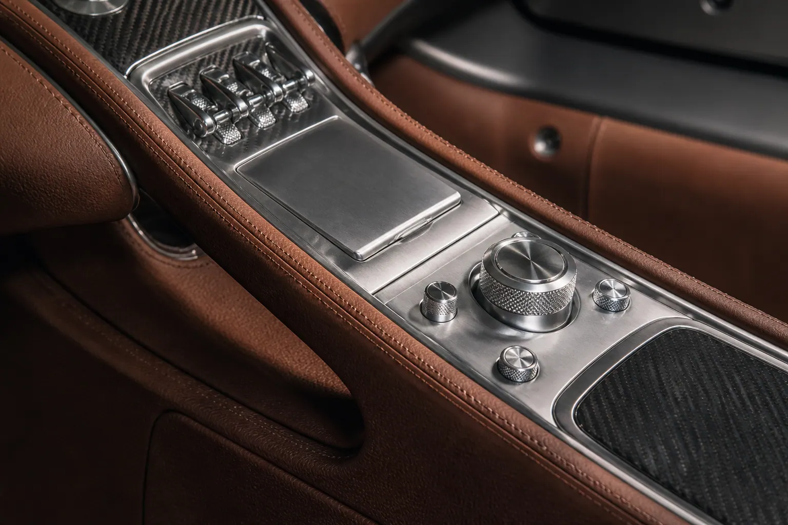 Illustrative bespoke automotive materials and switchgear detail