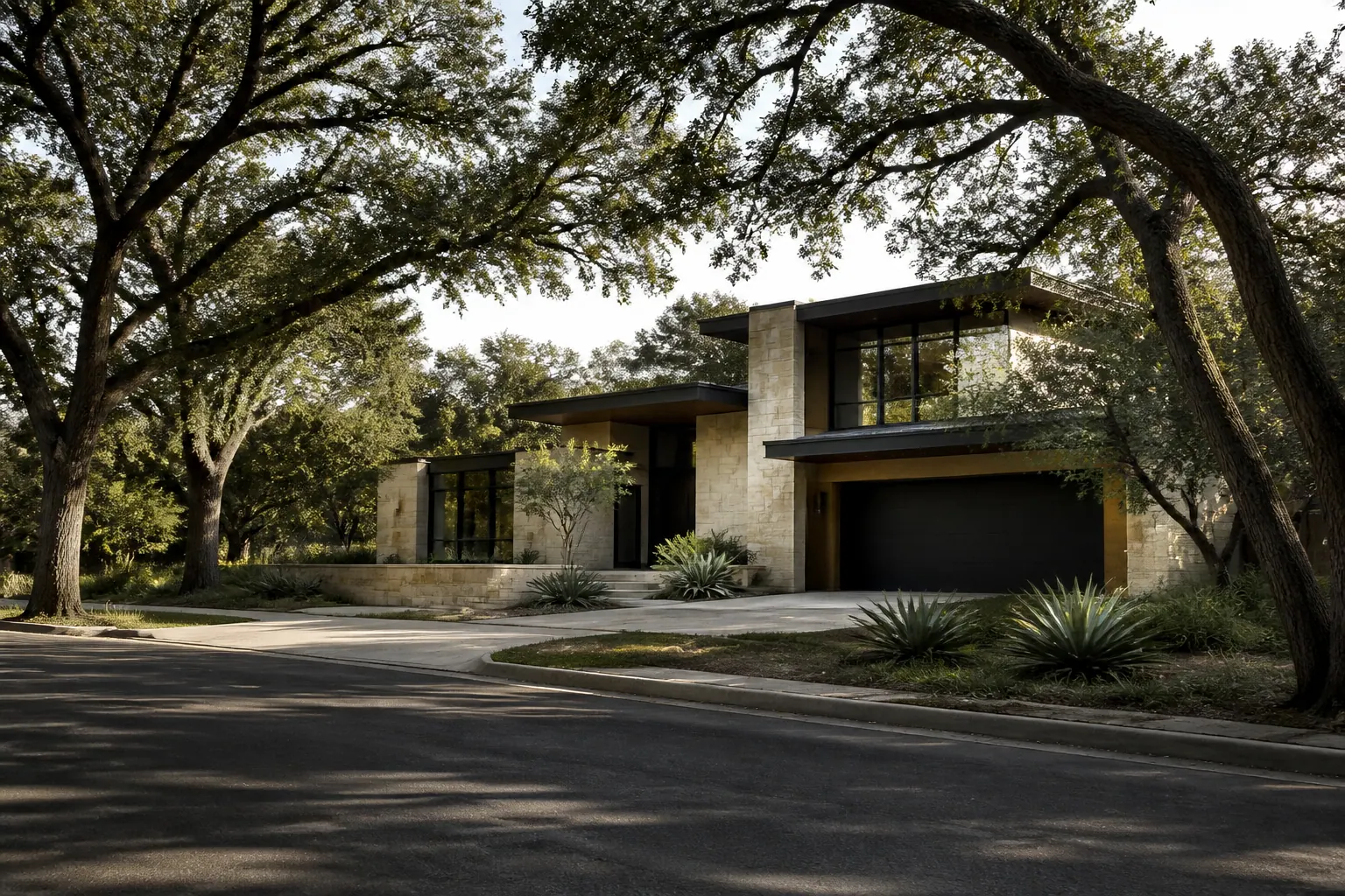 Illustrative live-oak neighborhood residence context