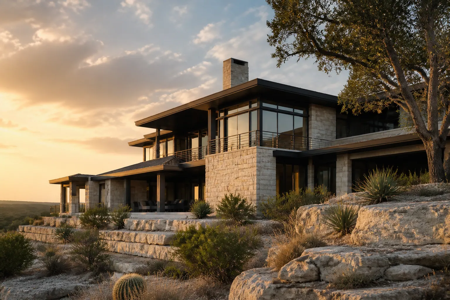 Illustrative Hill Country residence exterior