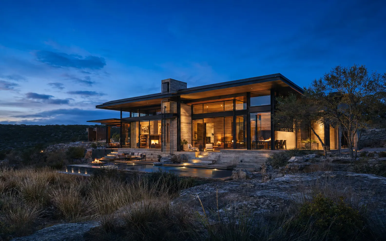 Completed Hill Country residence